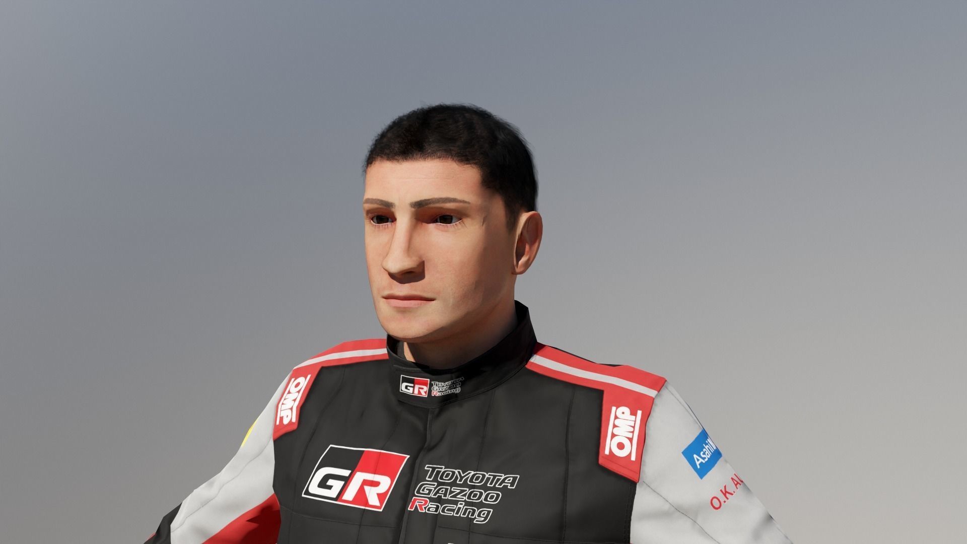 Rally Pilot  Low-poly 3D model_8