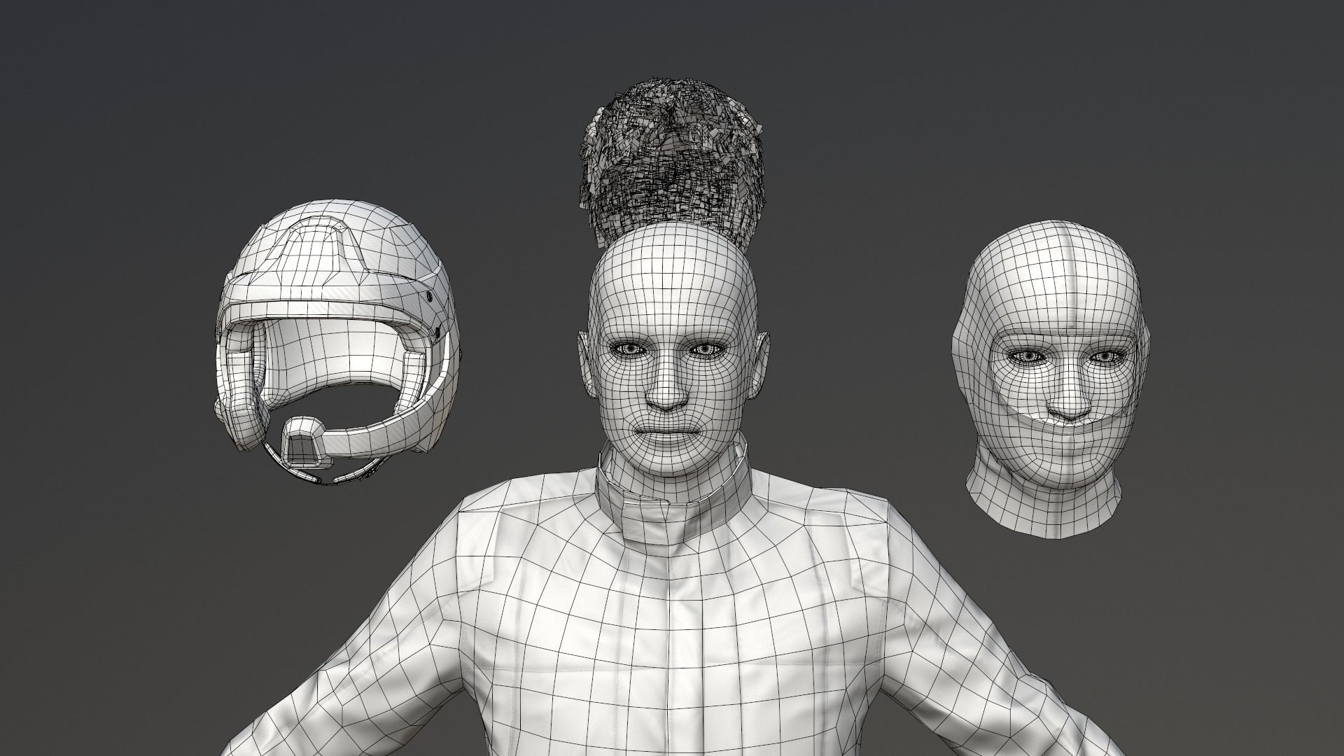 Rally Pilot  Low-poly 3D model_25