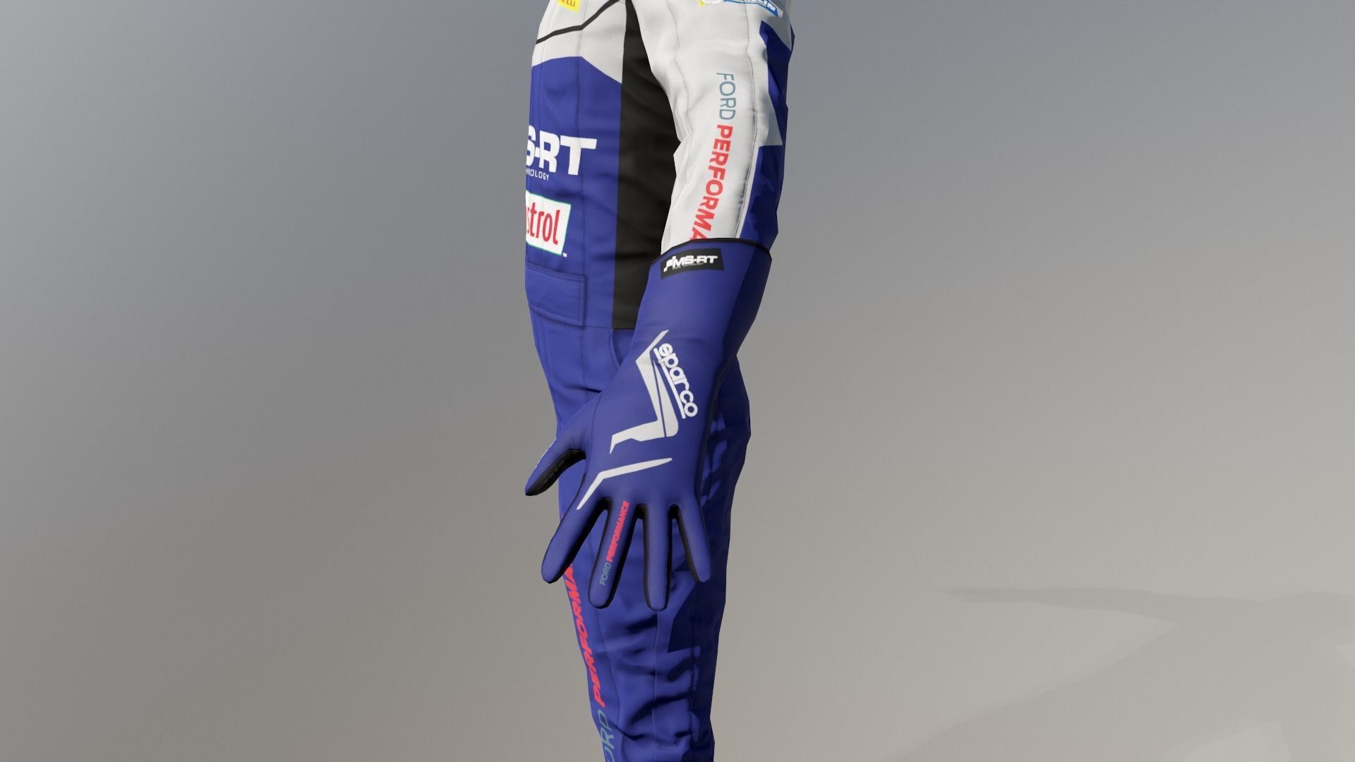 Rally Pilot  Low-poly 3D model_16