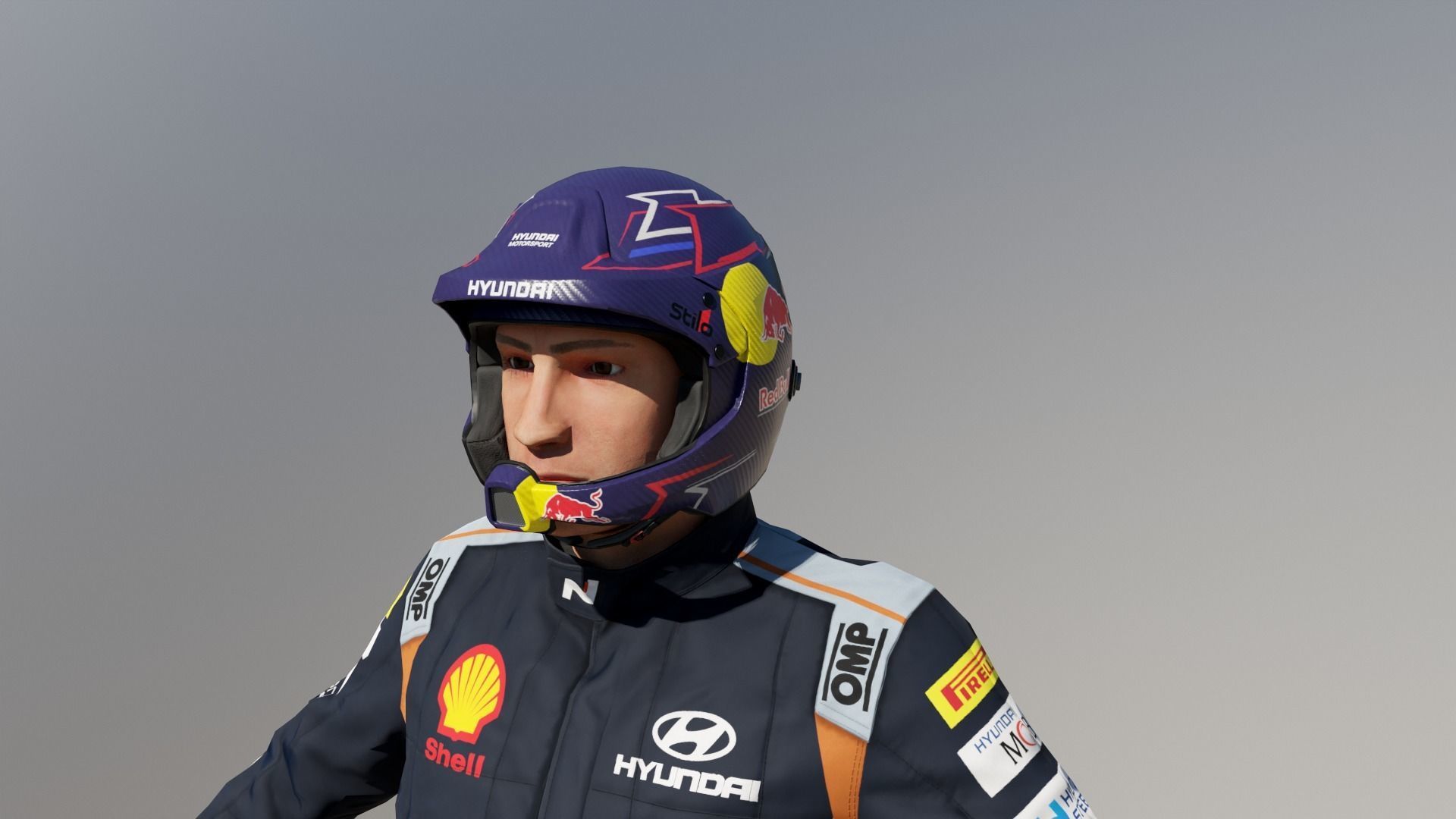 Rally Pilot  Low-poly 3D model_11