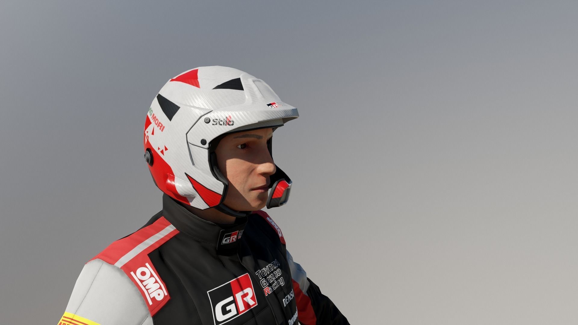 Rally Pilot  Low-poly 3D model_10