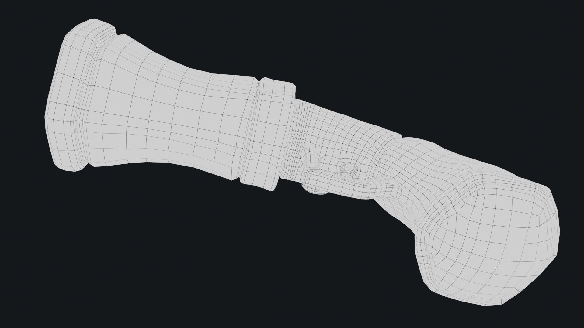 Stylized Hand Cannon  Low-poly 3D model_38