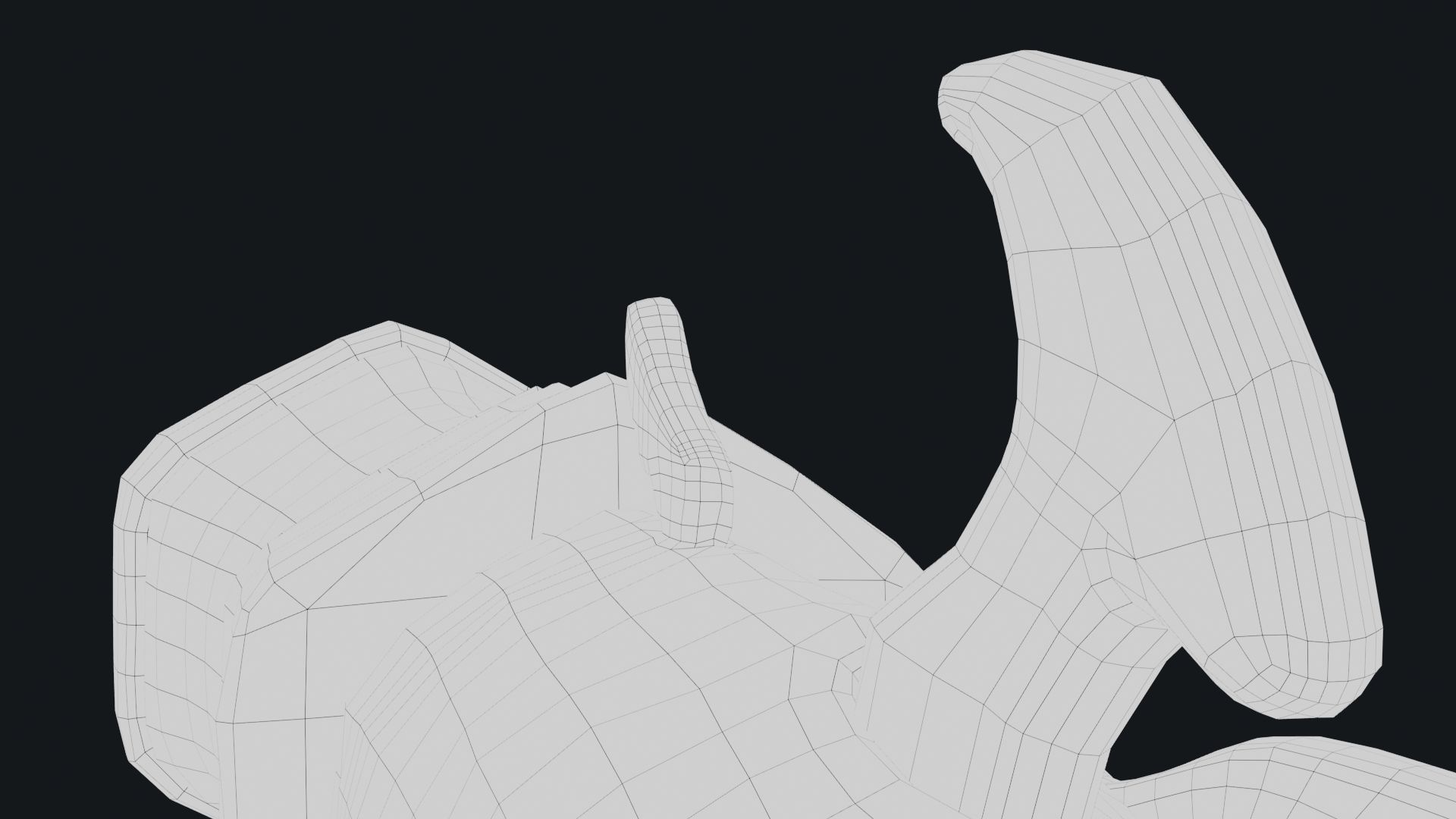 Stylized Hand Cannon  Low-poly 3D model_48