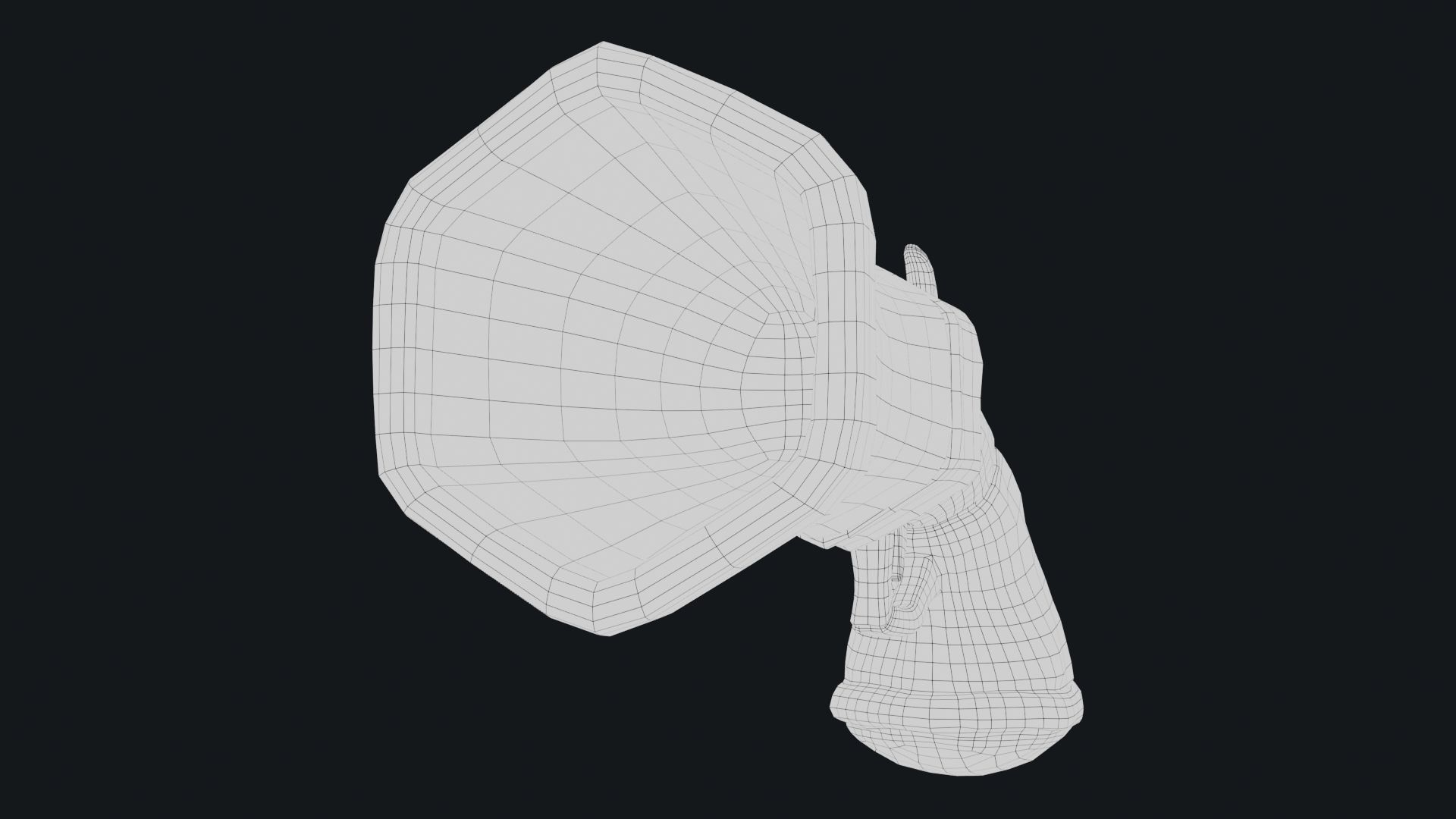 Stylized Hand Cannon  Low-poly 3D model_36