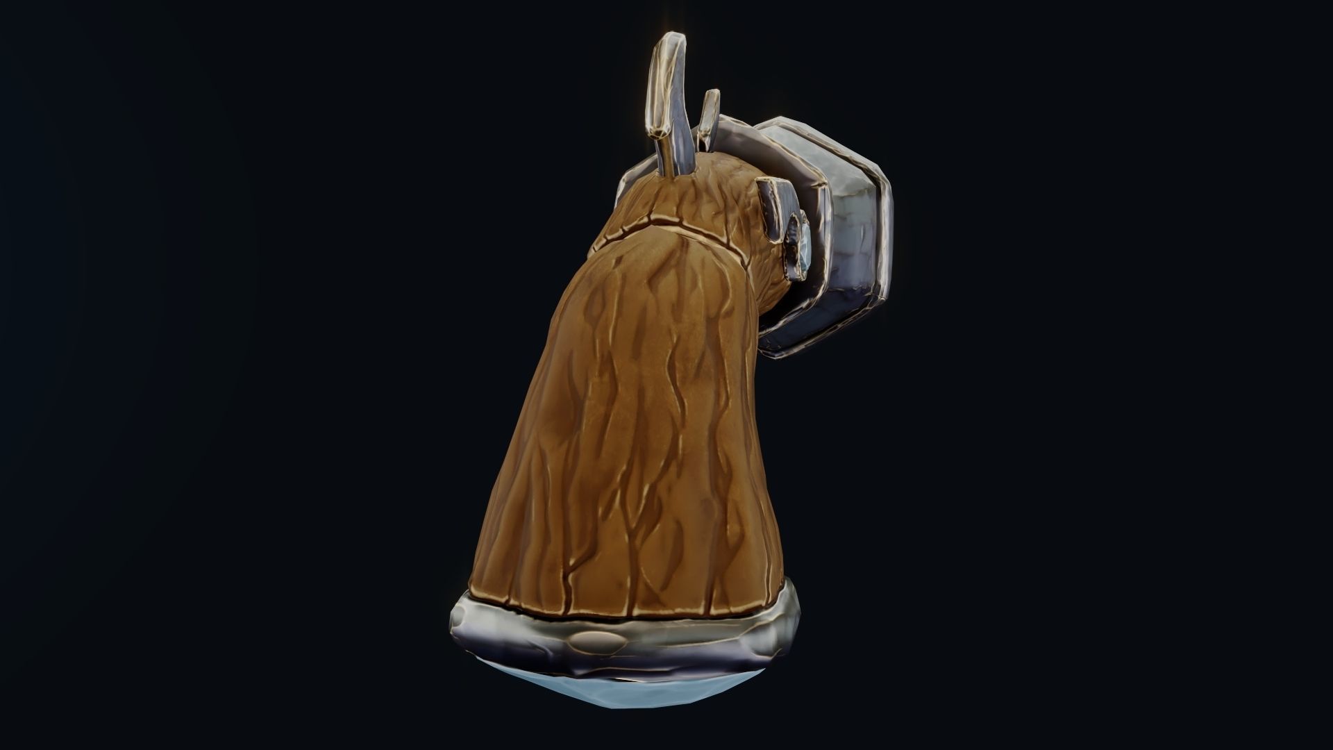 Stylized Hand Cannon  Low-poly 3D model_22