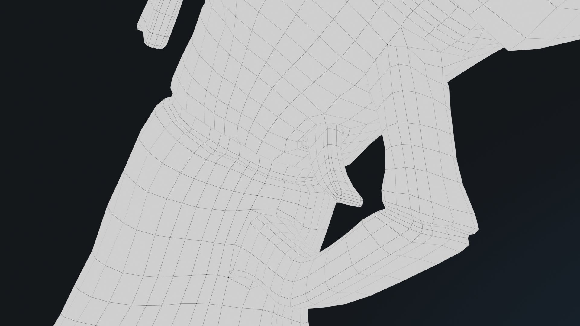 Stylized Hand Cannon  Low-poly 3D model_52