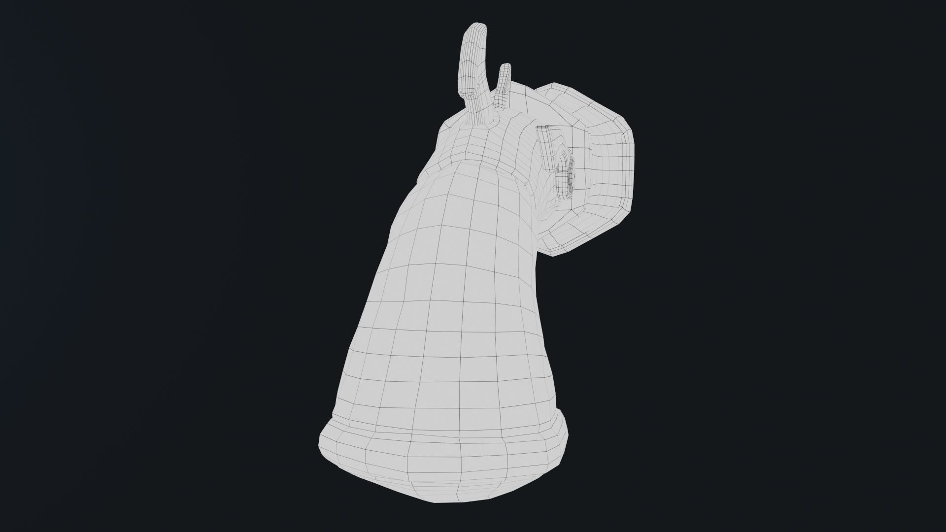 Stylized Hand Cannon  Low-poly 3D model_24