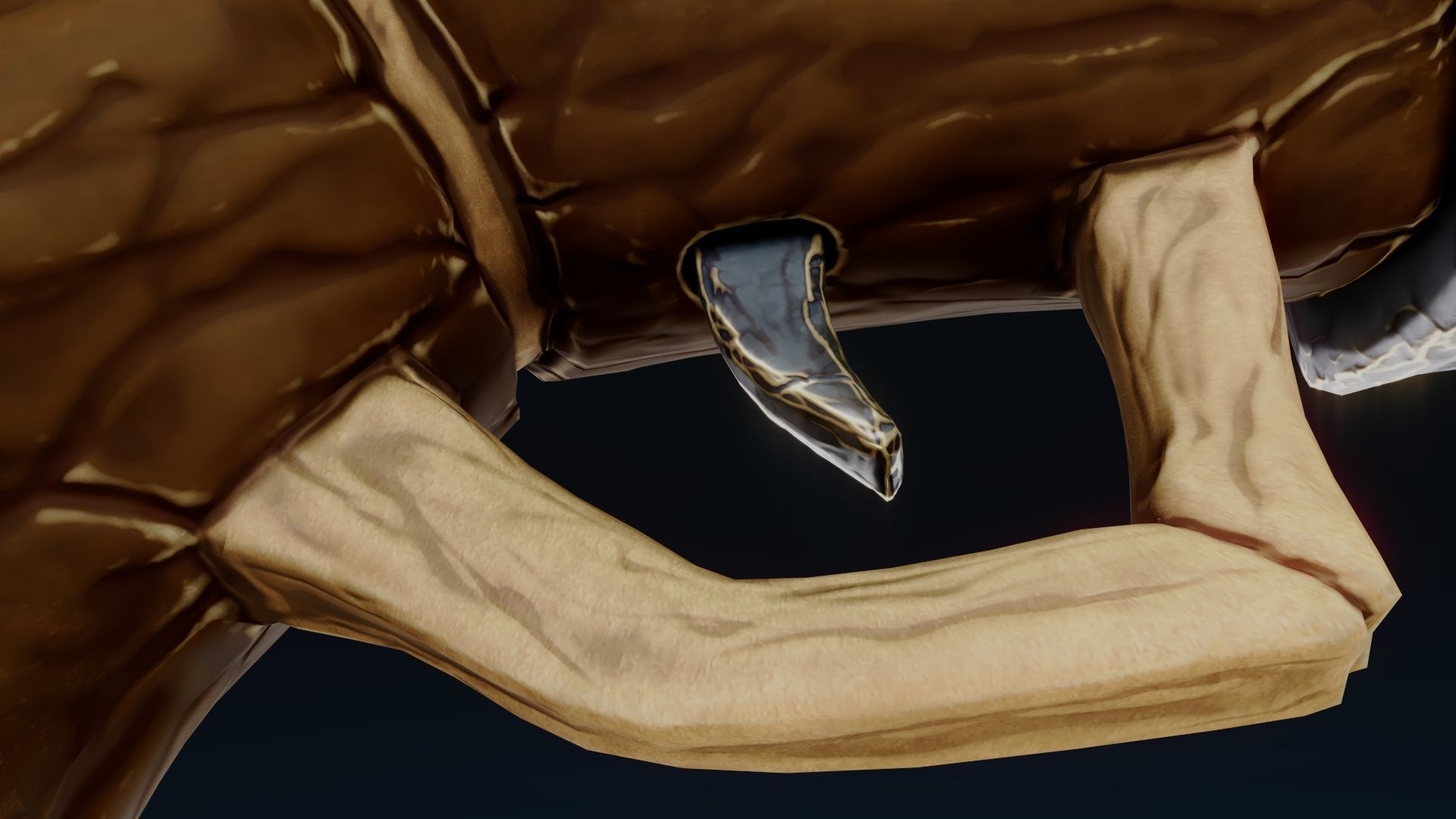 Stylized Hand Cannon  Low-poly 3D model_49