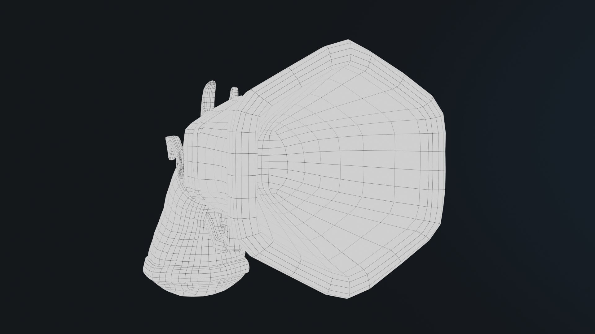 Stylized Hand Cannon  Low-poly 3D model_7