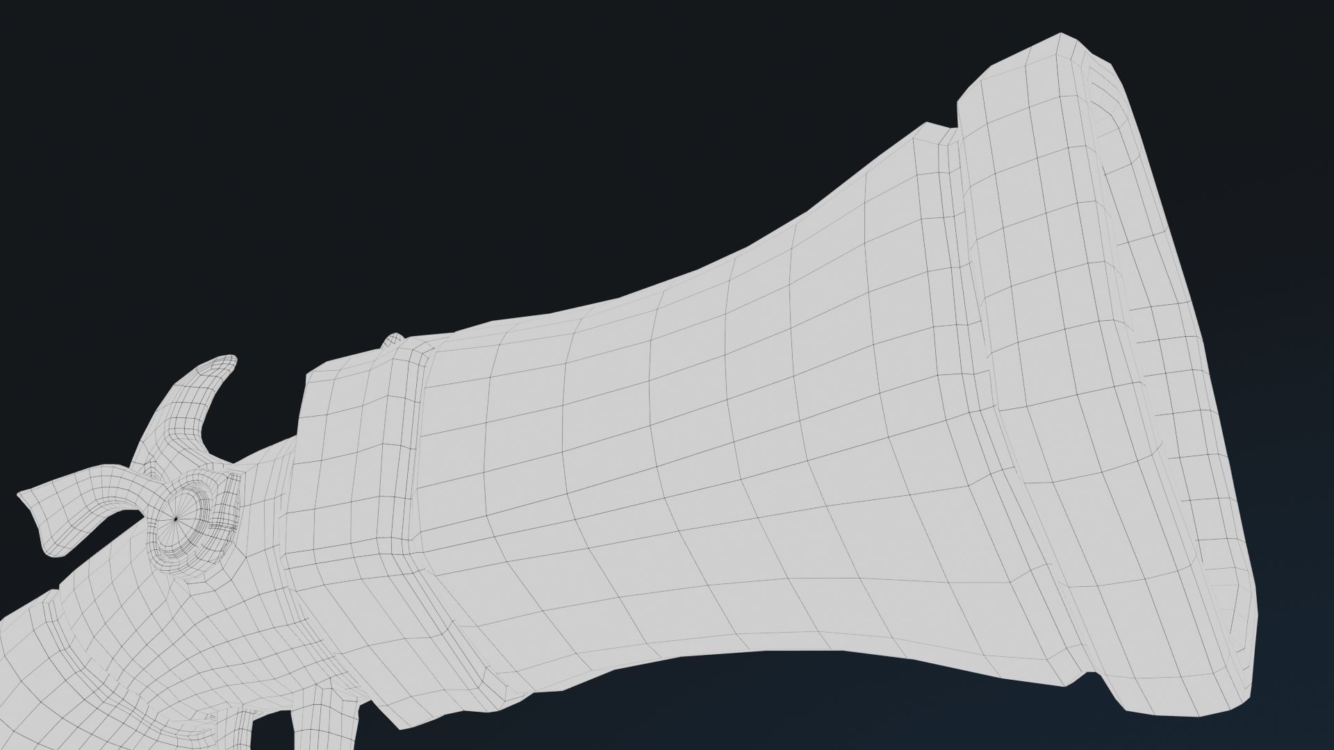 Stylized Hand Cannon  Low-poly 3D model_58