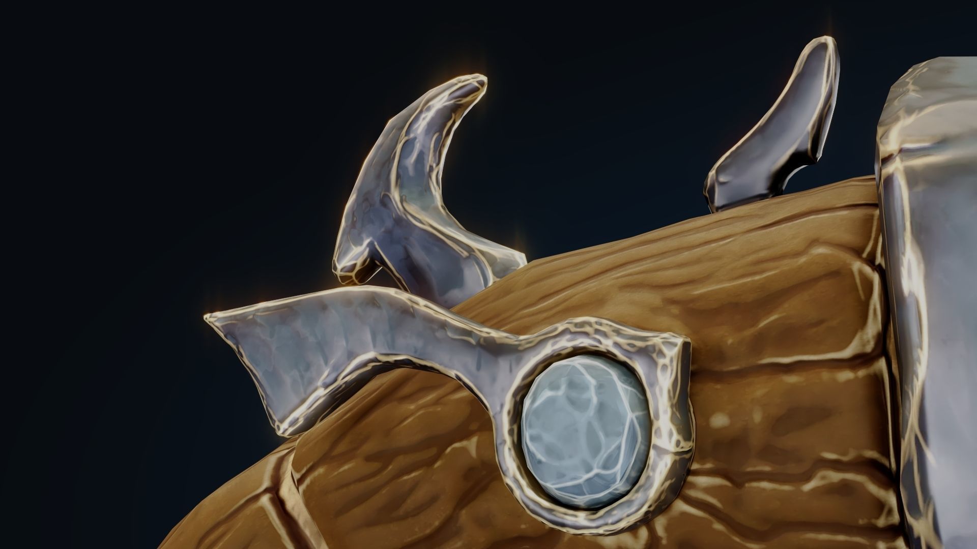 Stylized Hand Cannon  Low-poly 3D model_43