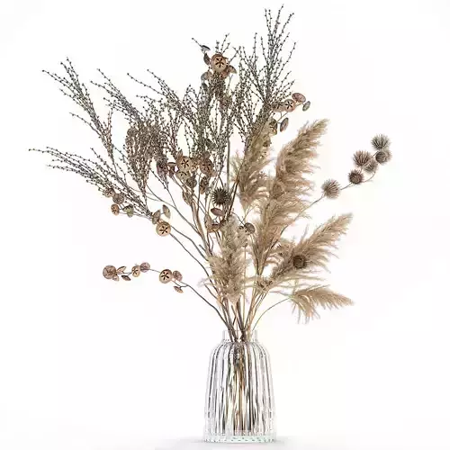 Bouquet of dried flowers in a vase 185