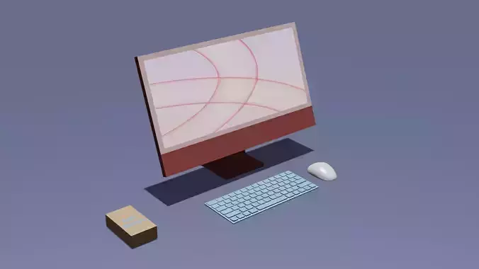 Apple iMac 2021- Red White