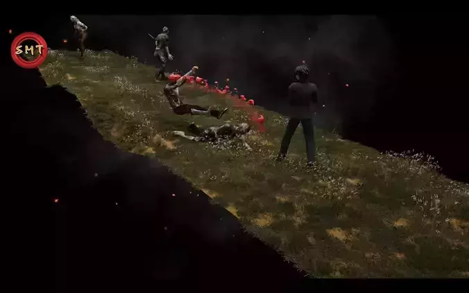 Knight vs Zombies Mortal Kombat Low-poly 3D model