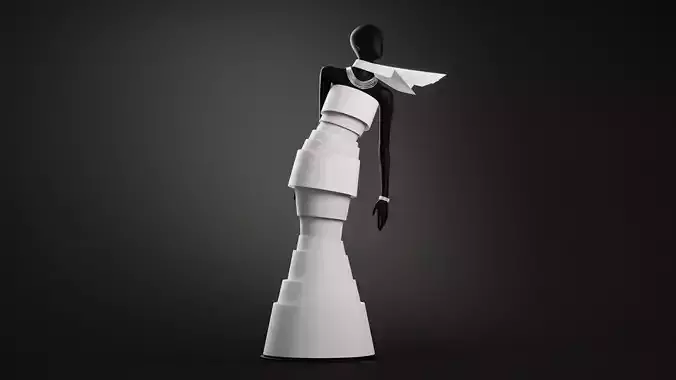 Pleats Origami Fashion Editorial Model 01