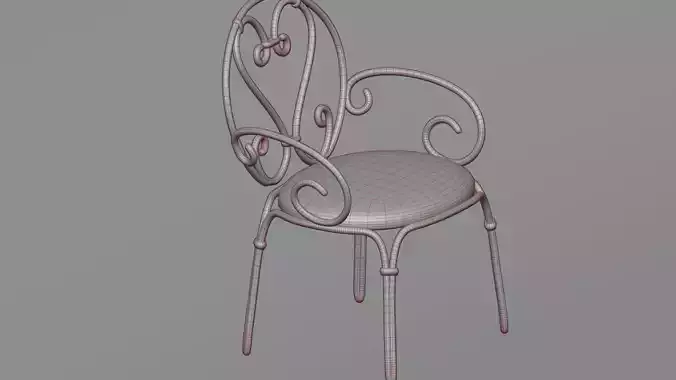 Chair with metal frame