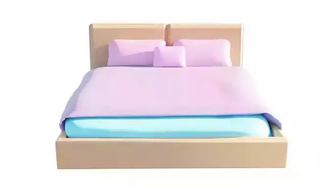 Bed set Free 3D model