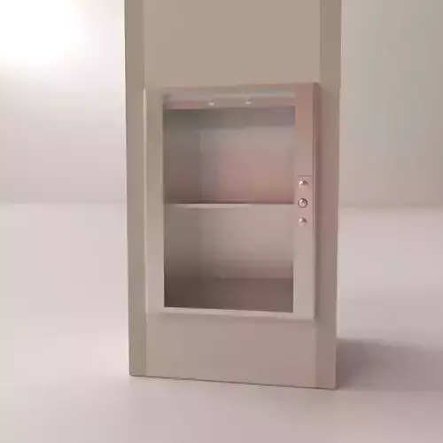 Dumbwaiter cabinet with glass door