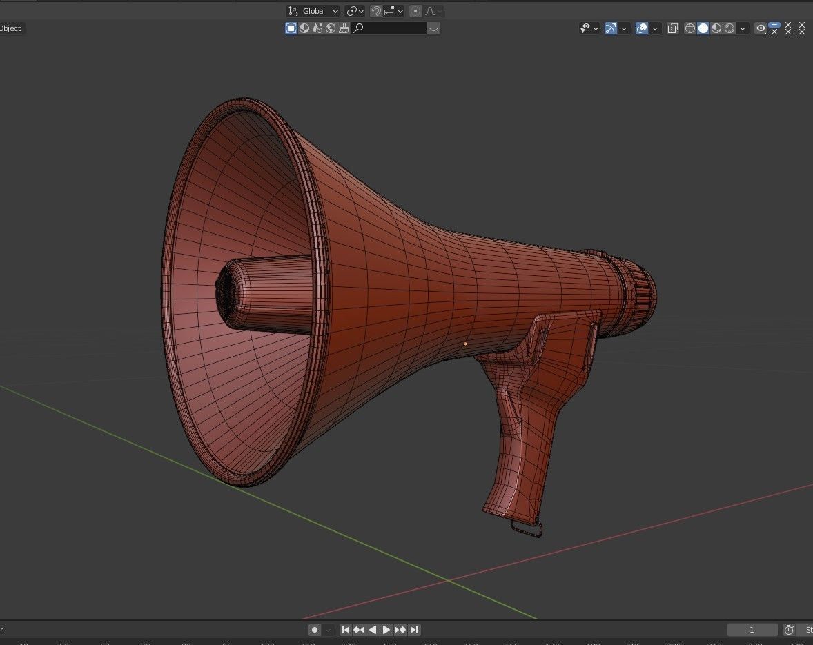 Hand Loudspeakers Low-poly 3D model_11