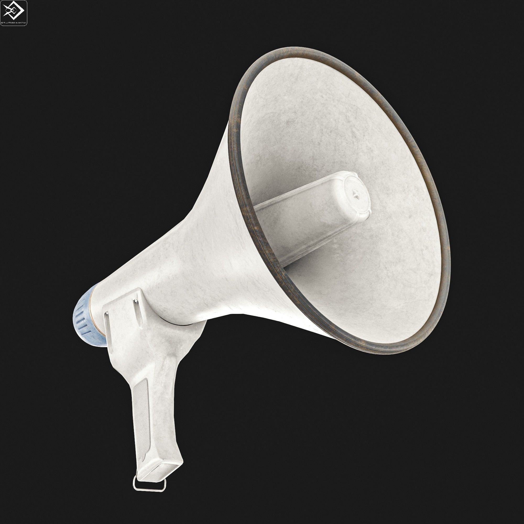 Hand Loudspeakers Low-poly 3D model_3
