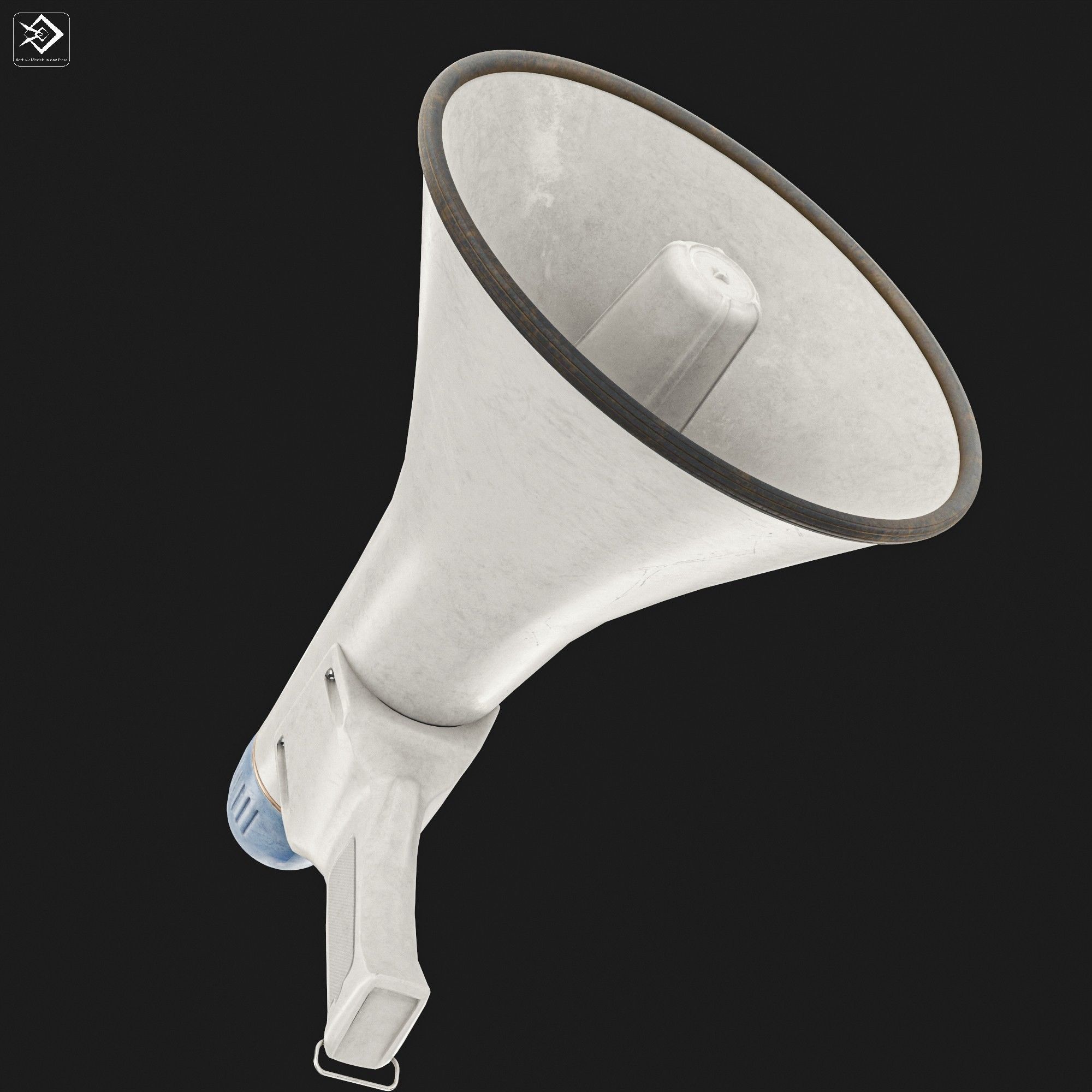 Hand Loudspeakers Low-poly 3D model_4