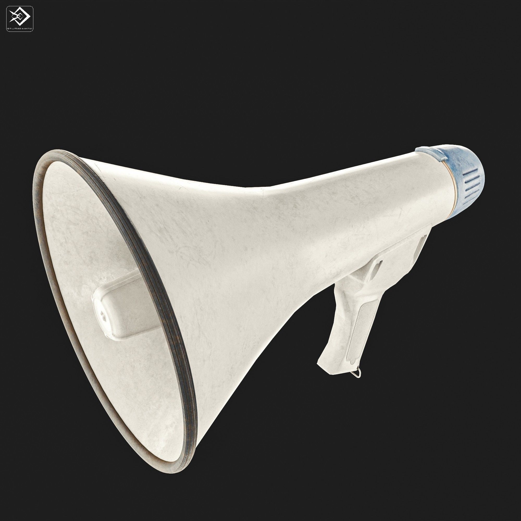 Hand Loudspeakers Low-poly 3D model_6