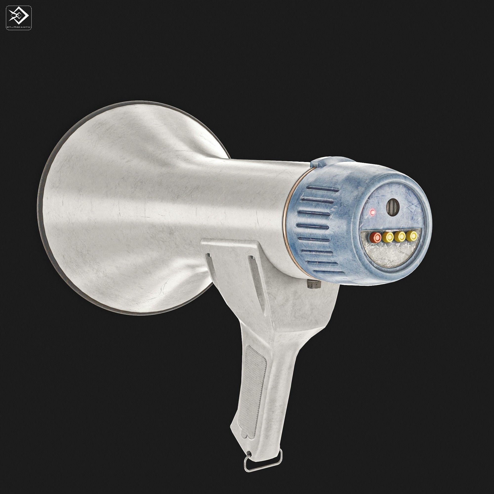 Hand Loudspeakers Low-poly 3D model_5