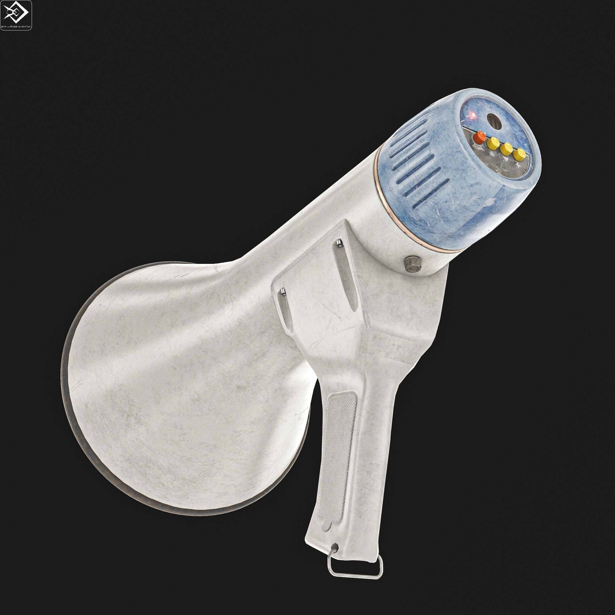 Hand Loudspeakers Low-poly 3D model_2