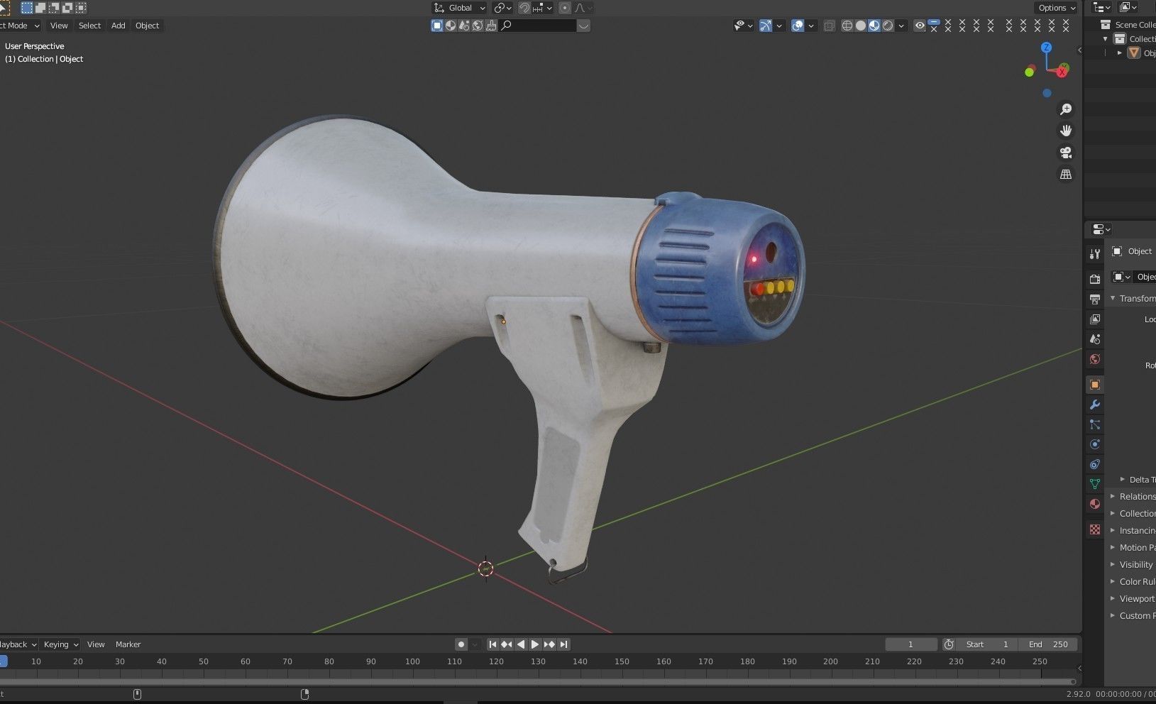 Hand Loudspeakers Low-poly 3D model_7