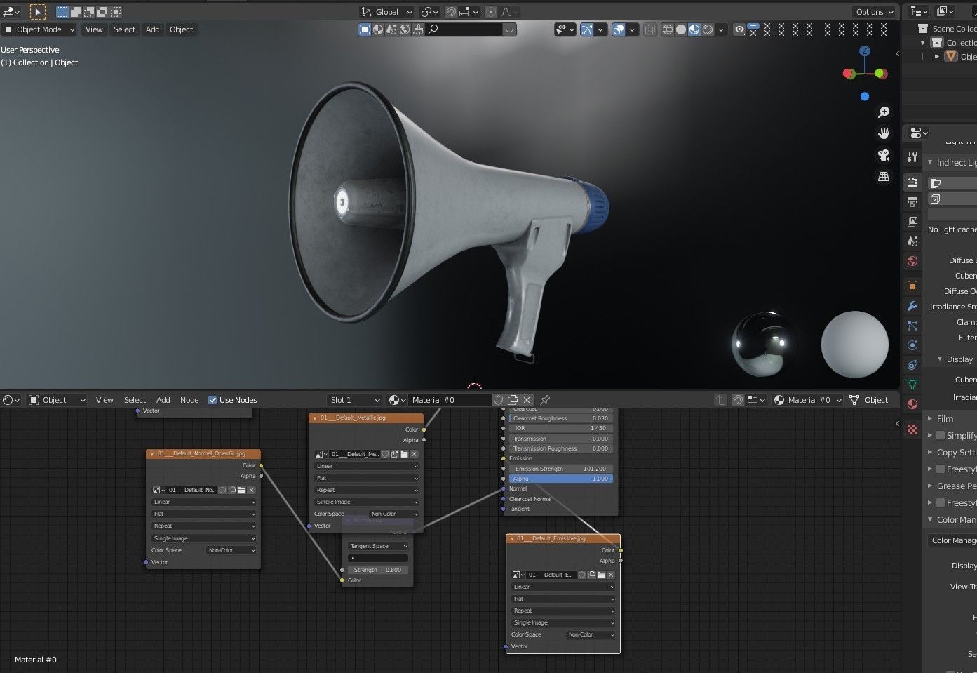 Hand Loudspeakers Low-poly 3D model_9
