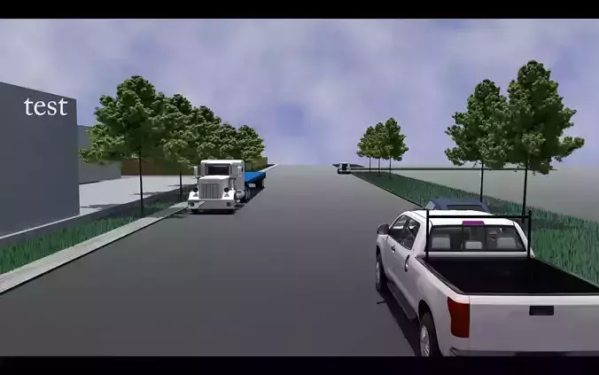 Car Crash Accident simulation Low-poly 3D model