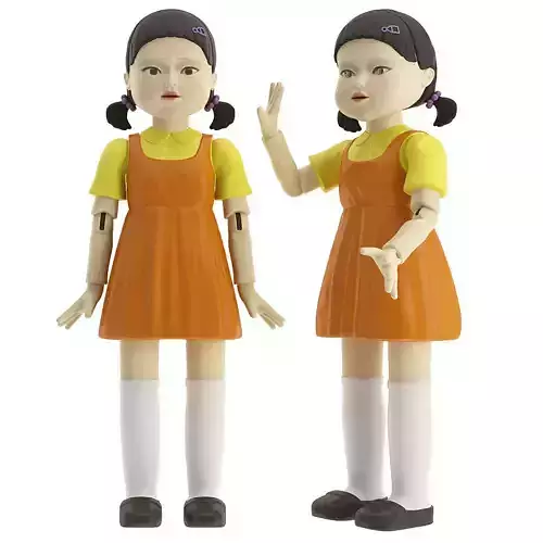 Doll Game Squid 3D model