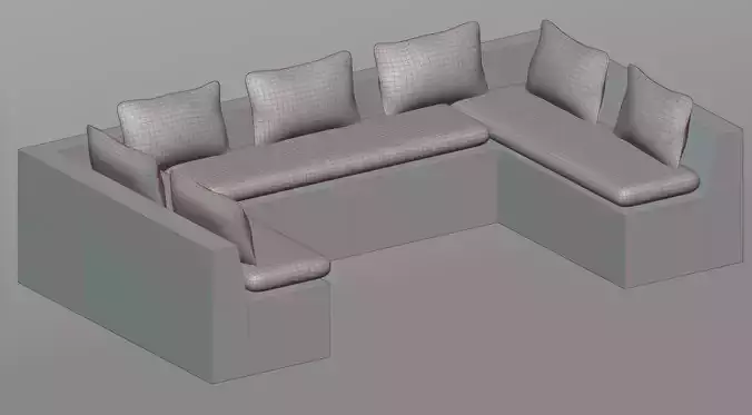 Couch with pillows