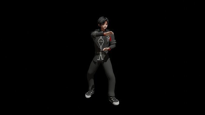 Knight Anime Rigged Low-poly 3D model
