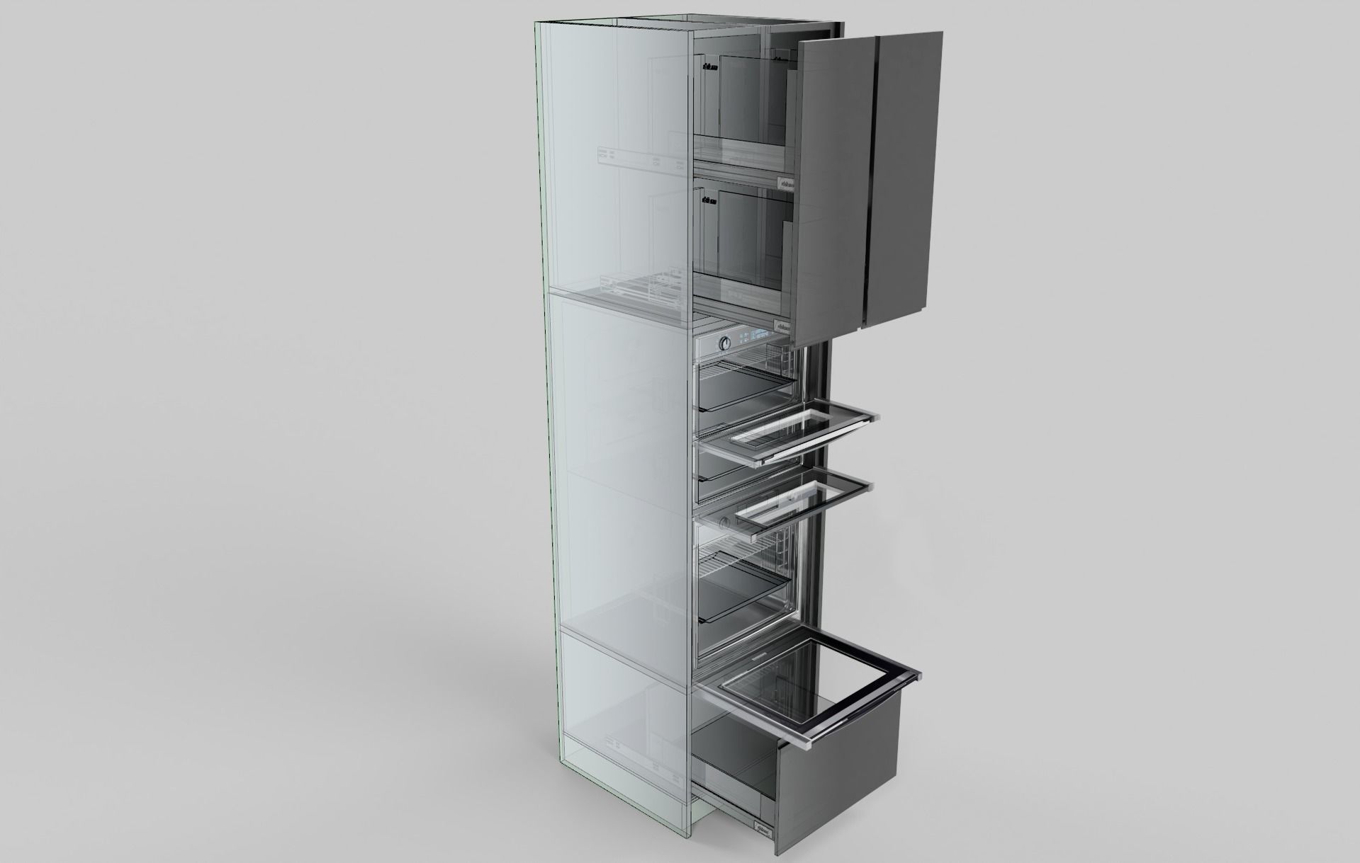 Mega Pack  kitchen furniture  3D model_9
