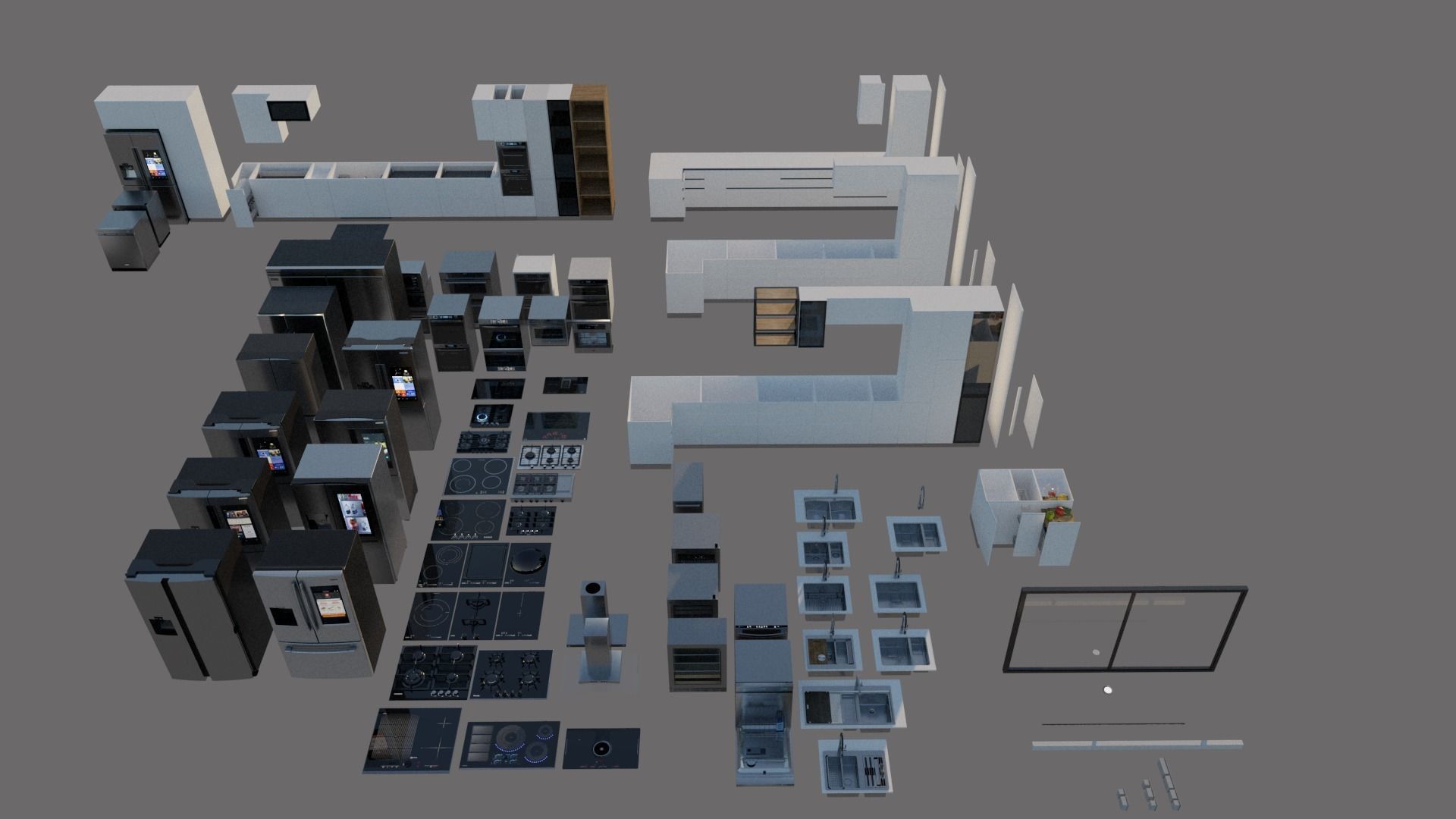 Mega Pack  kitchen furniture  3D model_30