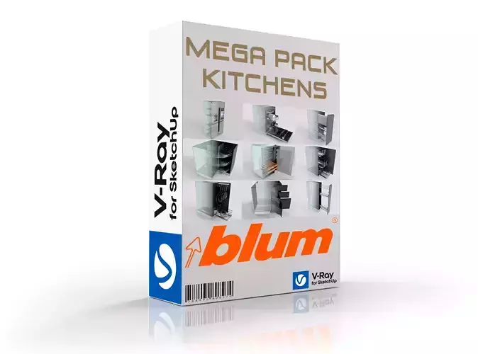Mega Pack  kitchen furniture  3D model