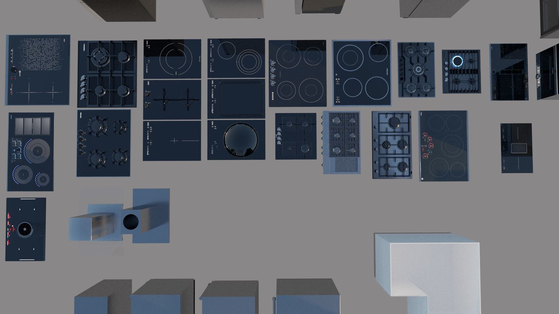 Mega Pack  kitchen furniture  3D model_45