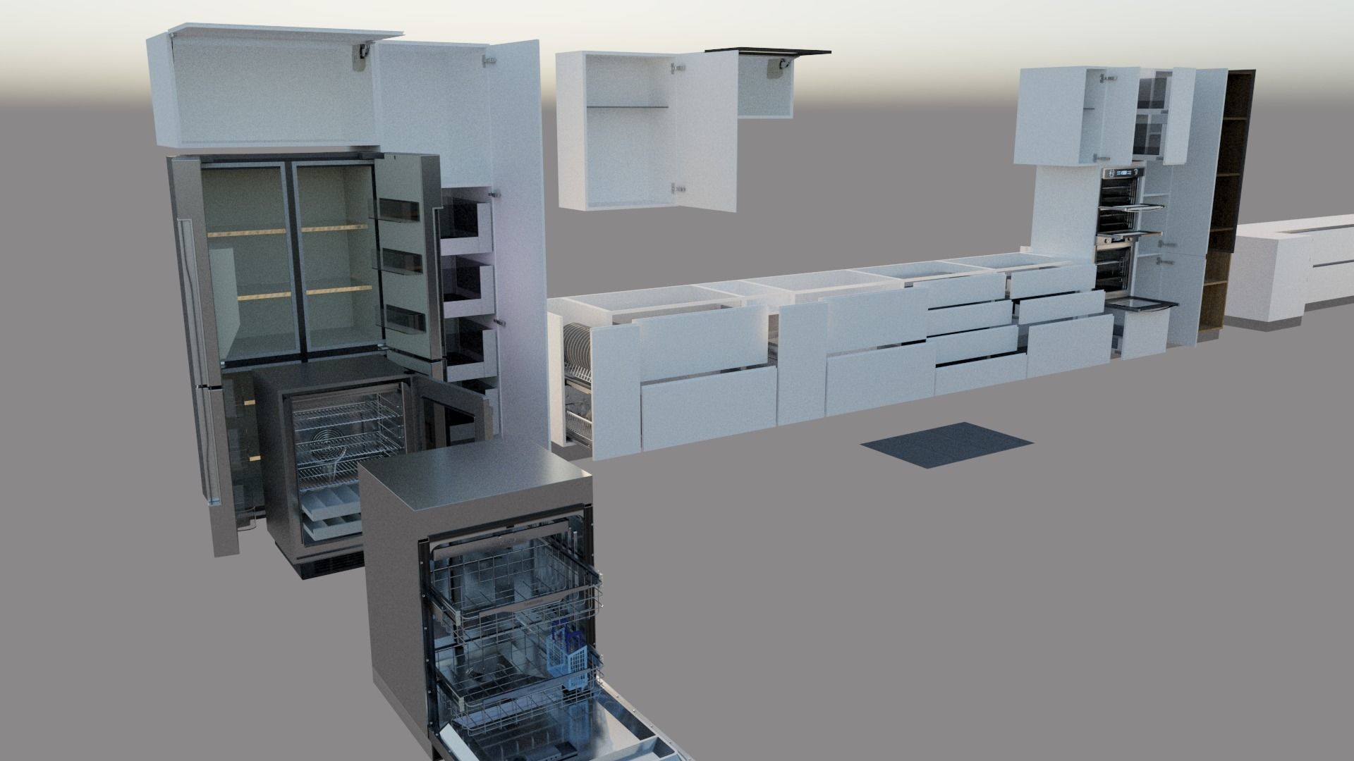 Mega Pack  kitchen furniture  3D model_51