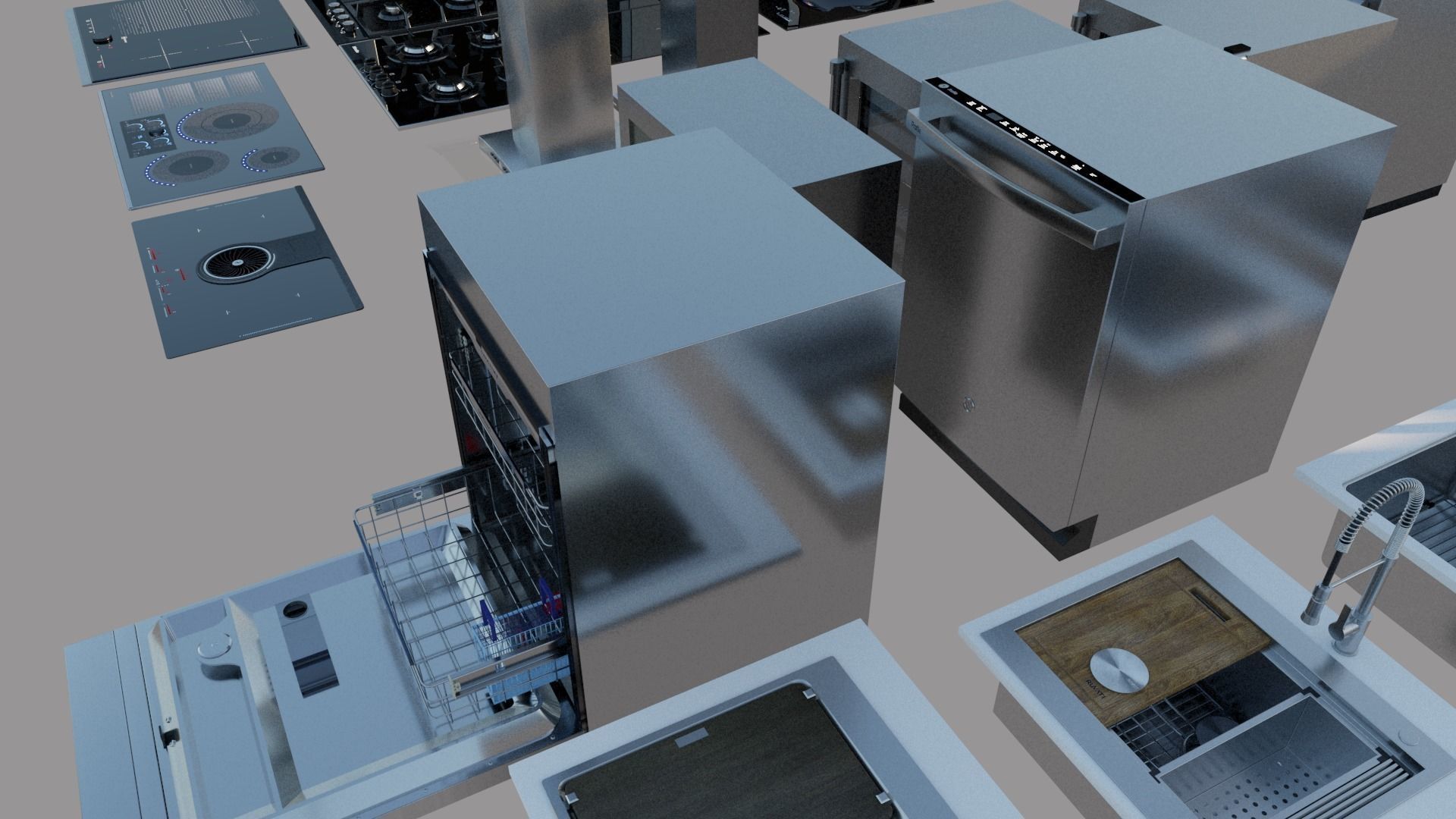 Mega Pack  kitchen furniture  3D model_37