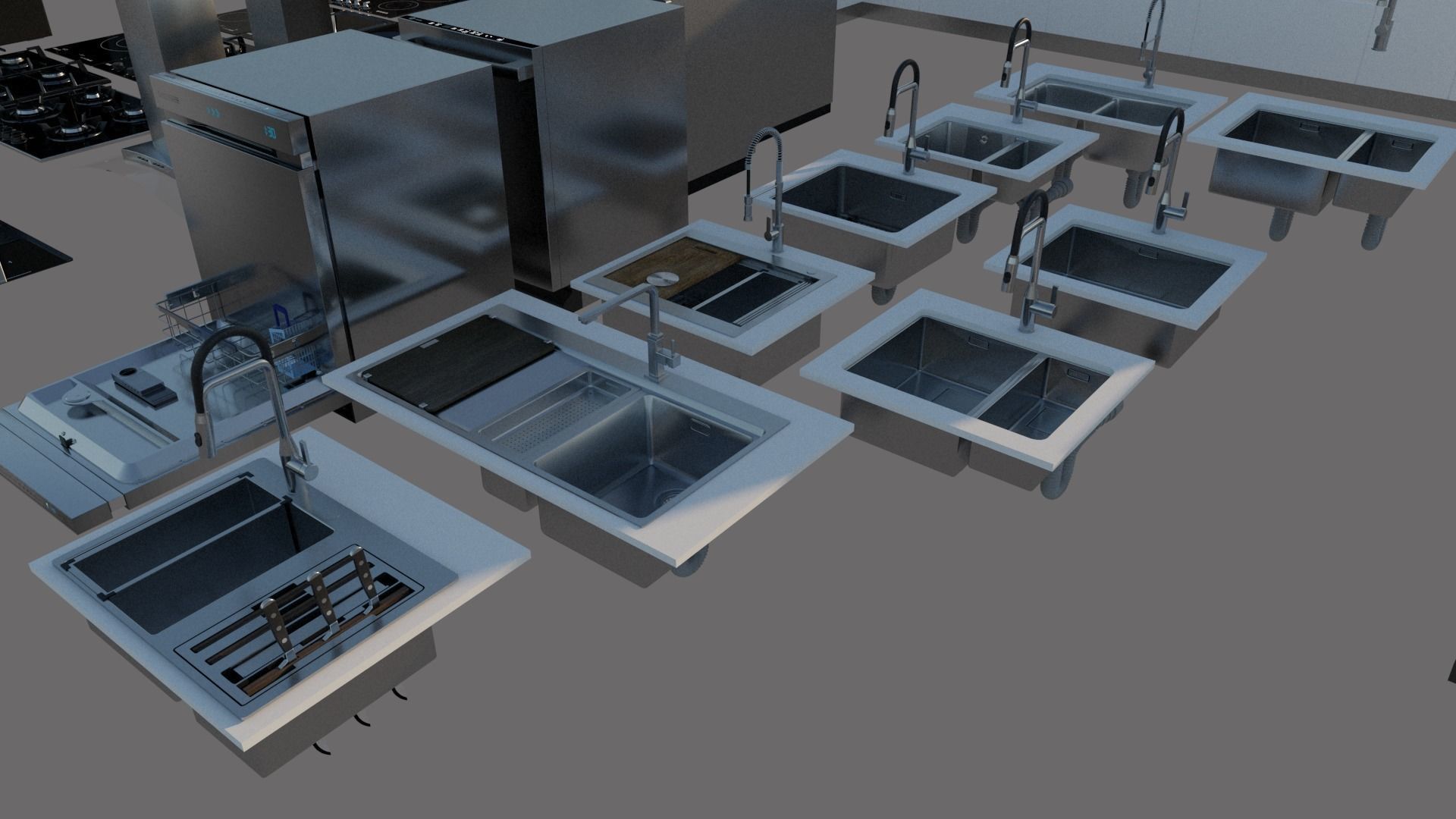Mega Pack  kitchen furniture  3D model_57