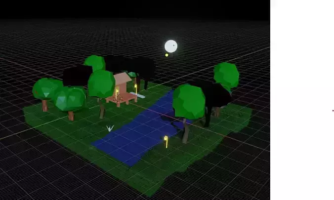 Jungle house and tree