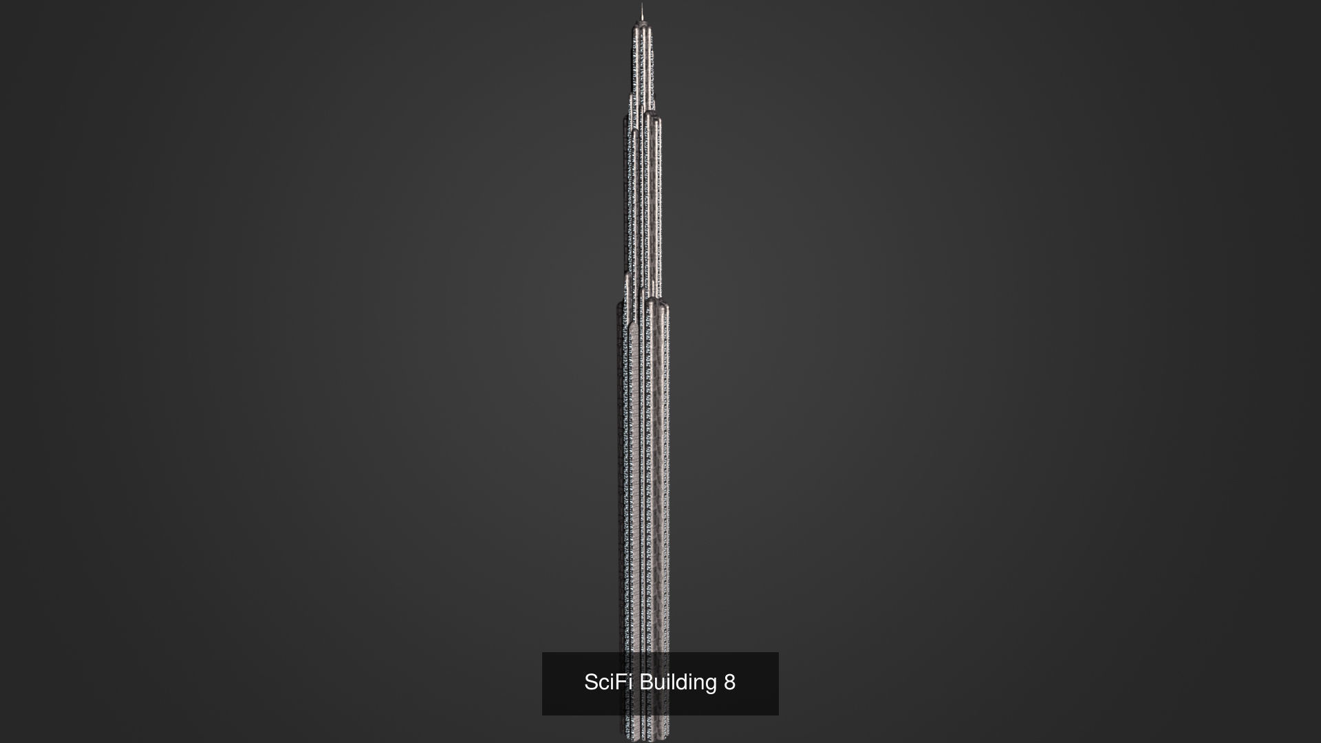 SciFi Building Low Poly 3D Model Collection_8