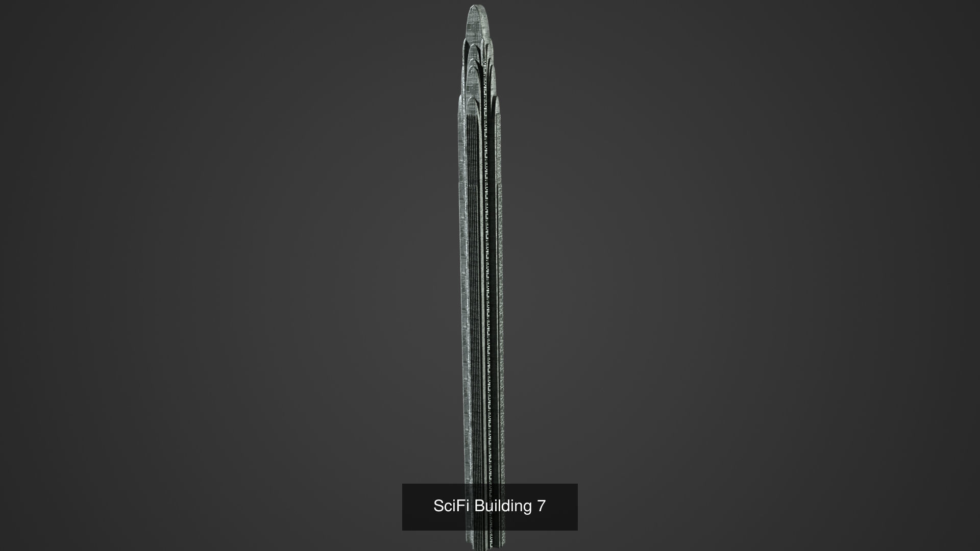 SciFi Building Low Poly 3D Model Collection_7