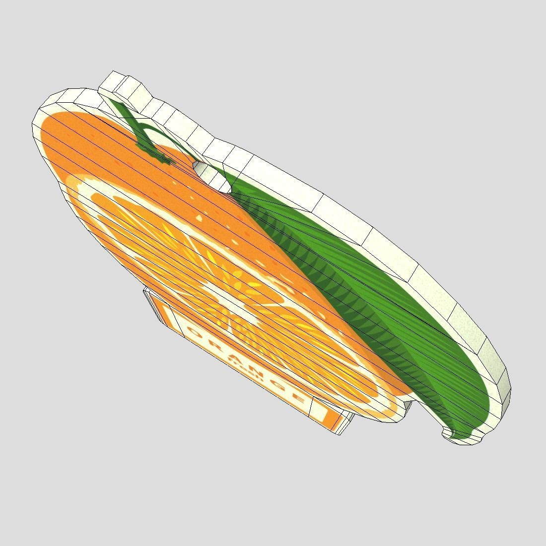 Air Freshener Orange Low-poly 3D model_8