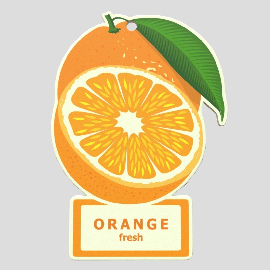 Air Freshener Orange Low-poly 3D model_3