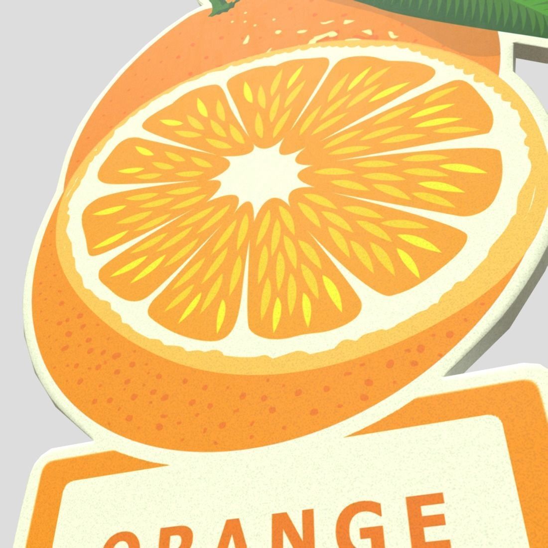Air Freshener Orange Low-poly 3D model_13