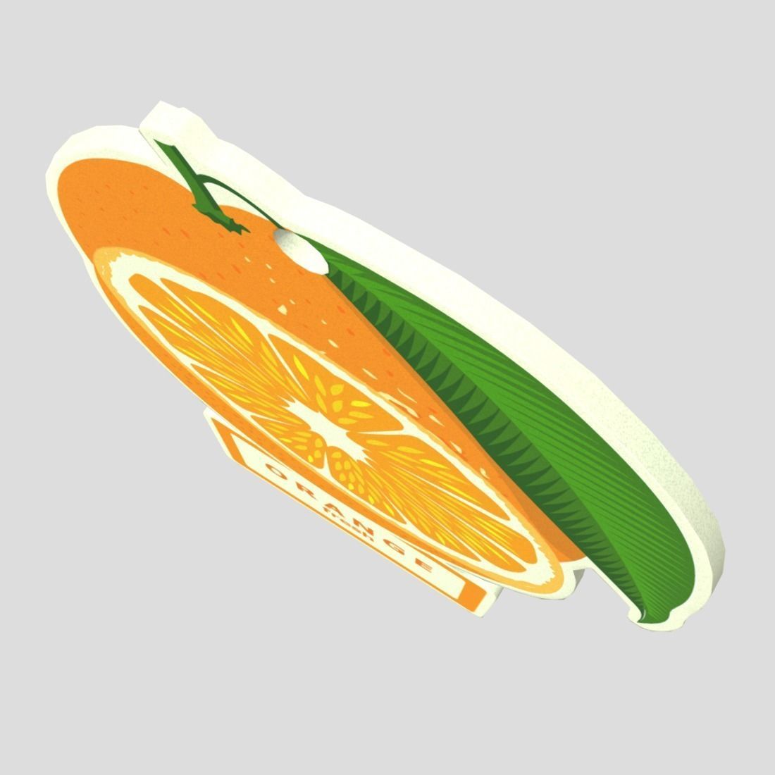 Air Freshener Orange Low-poly 3D model_7