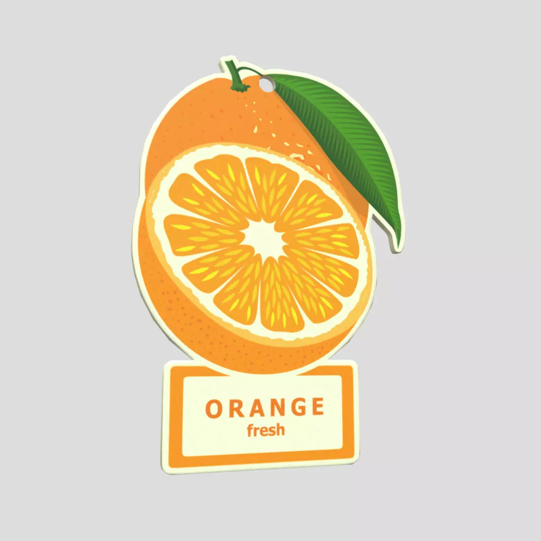 Air Freshener Orange Low-poly 3D model_0