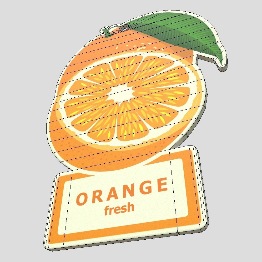Air Freshener Orange Low-poly 3D model_12